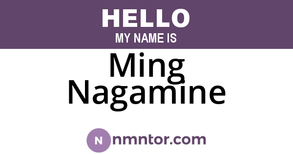 Ming Nagamine
