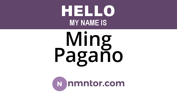 Ming Pagano