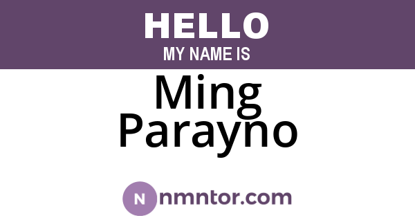 Ming Parayno