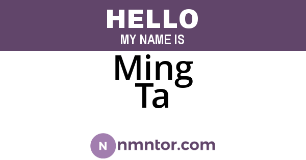 Ming Ta