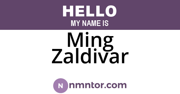 Ming Zaldivar