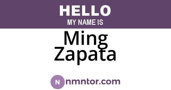 Ming Zapata