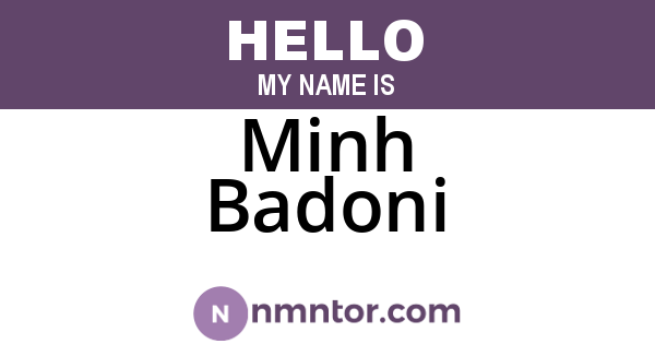 Minh Badoni