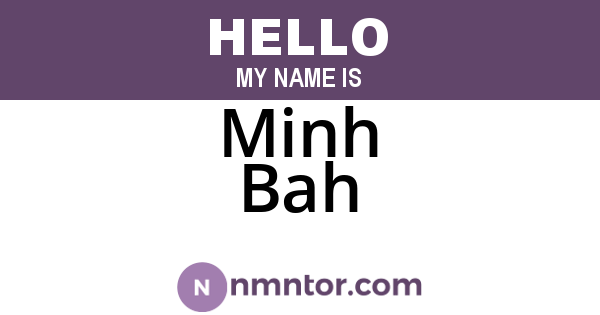 Minh Bah