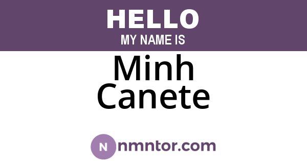 Minh Canete