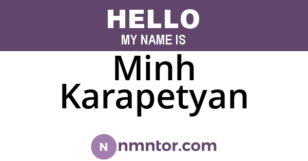 Minh Karapetyan