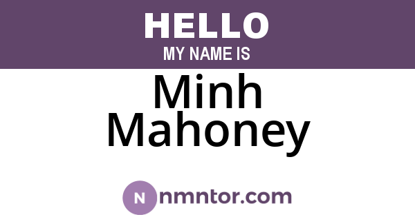 Minh Mahoney