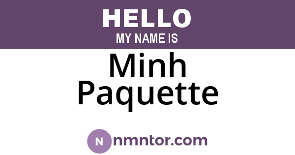 Minh Paquette