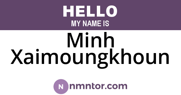 Minh Xaimoungkhoun