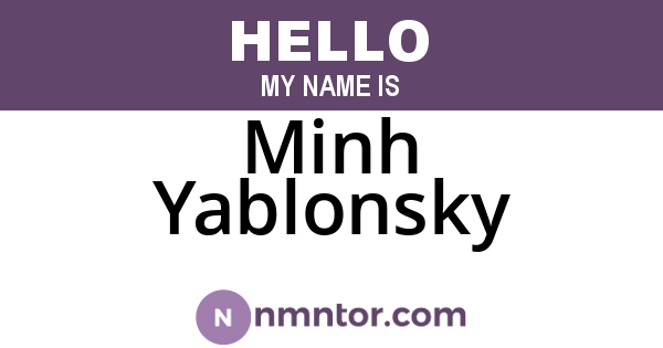 Minh Yablonsky
