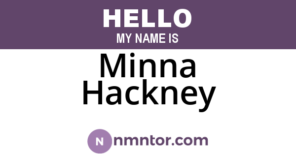 Minna Hackney