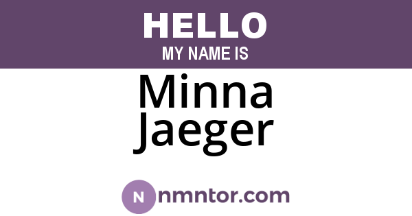 Minna Jaeger