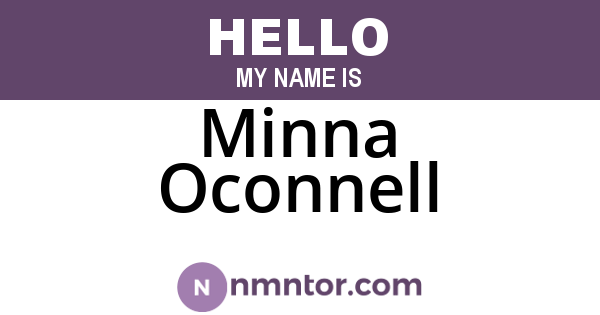 Minna Oconnell