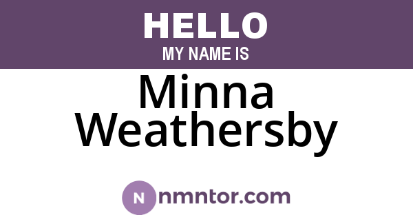 Minna Weathersby