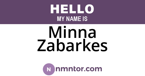 Minna Zabarkes