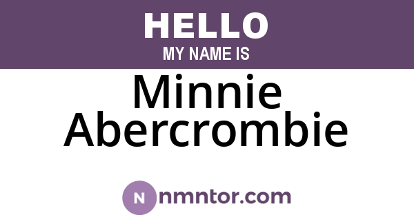 Minnie Abercrombie