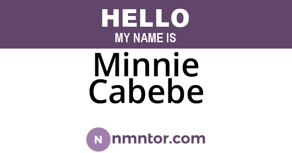 Minnie Cabebe