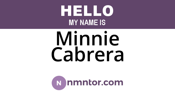 Minnie Cabrera