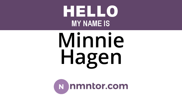 Minnie Hagen