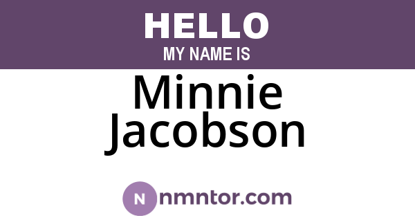 Minnie Jacobson