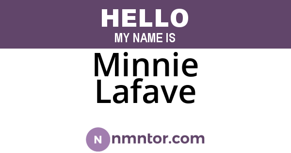 Minnie Lafave