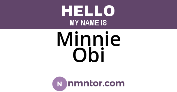 Minnie Obi