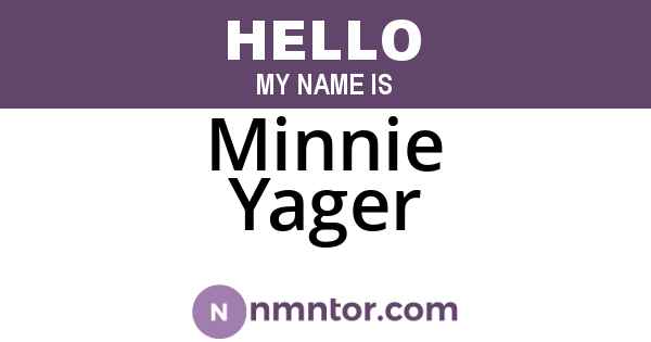 Minnie Yager