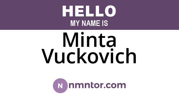 Minta Vuckovich