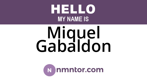 Miquel Gabaldon