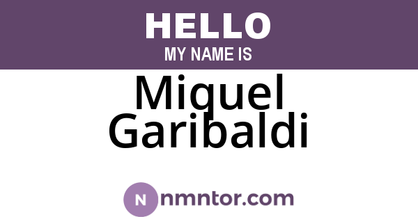 Miquel Garibaldi