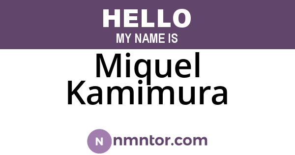 Miquel Kamimura