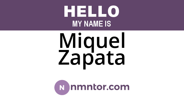 Miquel Zapata