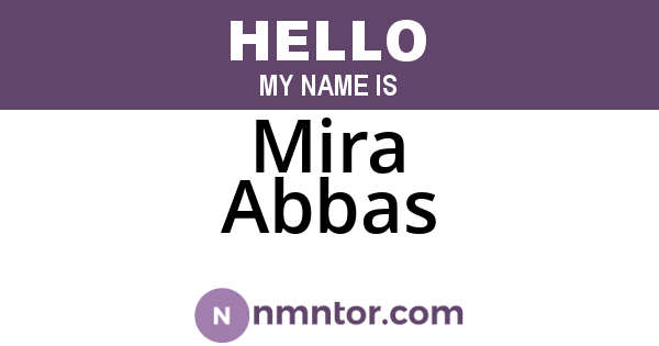 Mira Abbas