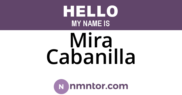 Mira Cabanilla