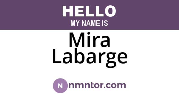 Mira Labarge