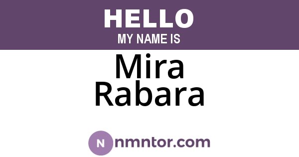 Mira Rabara