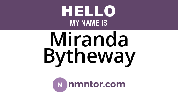 Miranda Bytheway