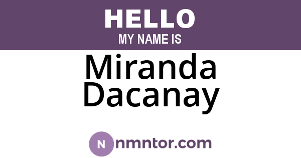 Miranda Dacanay