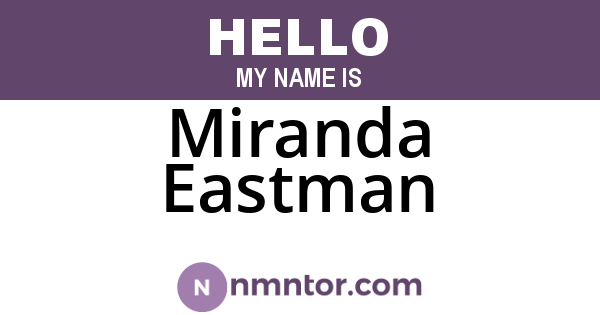 Miranda Eastman
