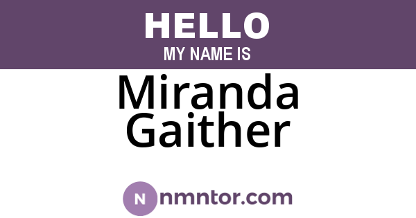 Miranda Gaither