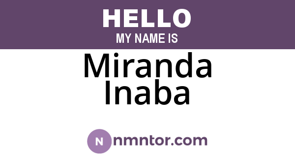 Miranda Inaba
