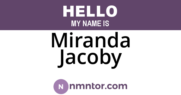 Miranda Jacoby