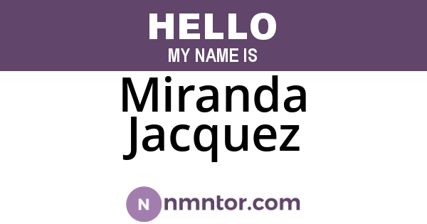 Miranda Jacquez