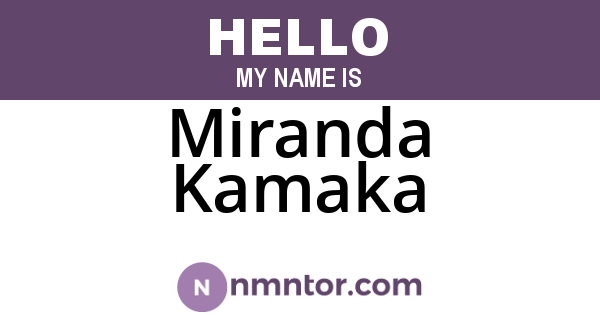 Miranda Kamaka