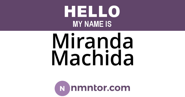 Miranda Machida