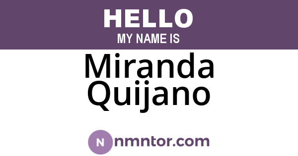 Miranda Quijano