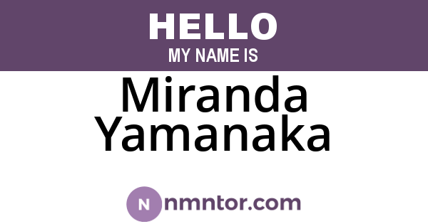 Miranda Yamanaka