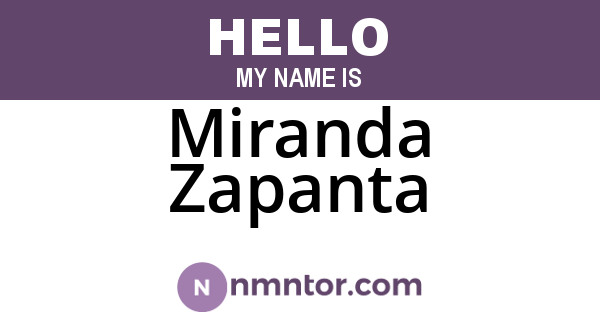 Miranda Zapanta