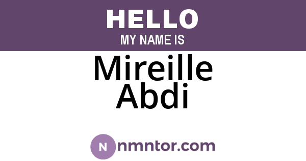 Mireille Abdi