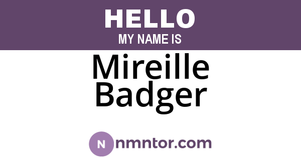 Mireille Badger